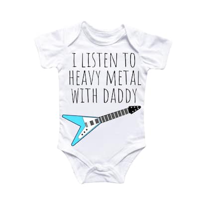 Heavy Metal Rock Band - Baby Boy Girl Clothes Infant Bodysuit Funny Cute Newborn