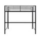preview thumbnail 10 of 12, Walker Edison Abner Black Metal Full Size Loft Bed