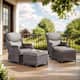 Option Brown Rattan - Grey Cushion