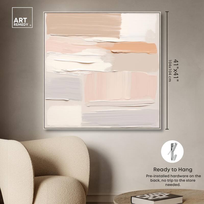 Roseate Cream Tones III Canvas by Art Remedy