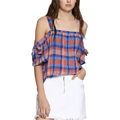 Sanctuary Clothing Womens Bow Sleeve Cold Shoulder Blouse