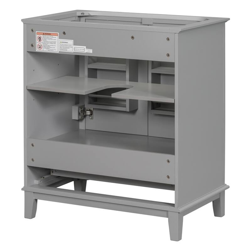 30" Multi-functional Bathroom Vanity without Sink, Base Only