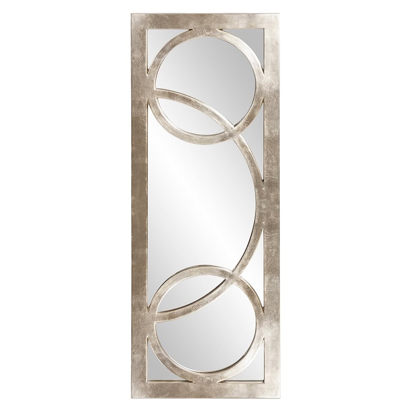 Allan Andrews Dynasty Silver Rectangular Decorative Accent Wall Mirror - NA