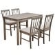 preview thumbnail 2 of 12, Compact 5 Piece Dining Set for Small Spaces(42" Table and Upholstered Chairs)