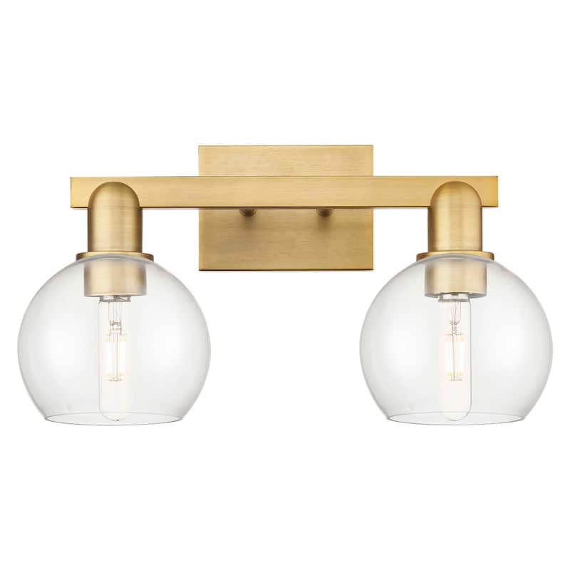 Innovations Lighting 716-2W-10-17 Athens Vanity Athens 2 Light 17" - Brushed Brass / Clear