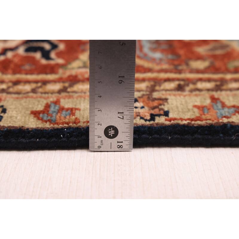 ECARPETGALLERY Hand-knotted Jules Sultane Dark Navy Wool Rug - 7'11 x 9'11