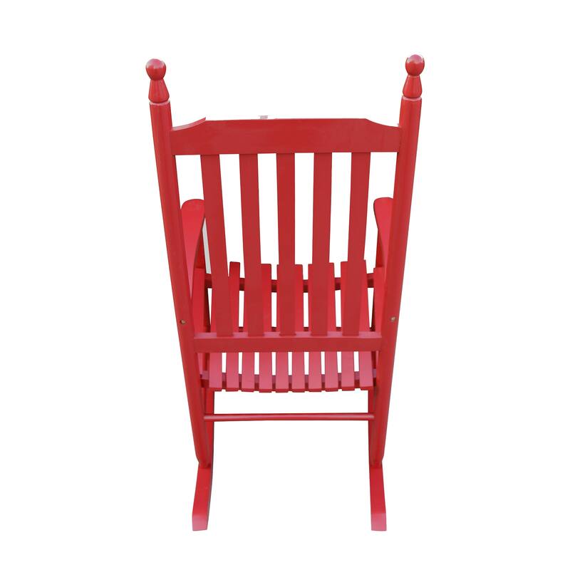 Wooden Porch Rocker Chair with Comfortable Backrest Inclination,Solid Fir Wood,for Backyard, Porch and Patio