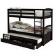 preview thumbnail 16 of 23, Nestfair Twin Over Twin Wood Bunk Bed with Trundle and Drawers
