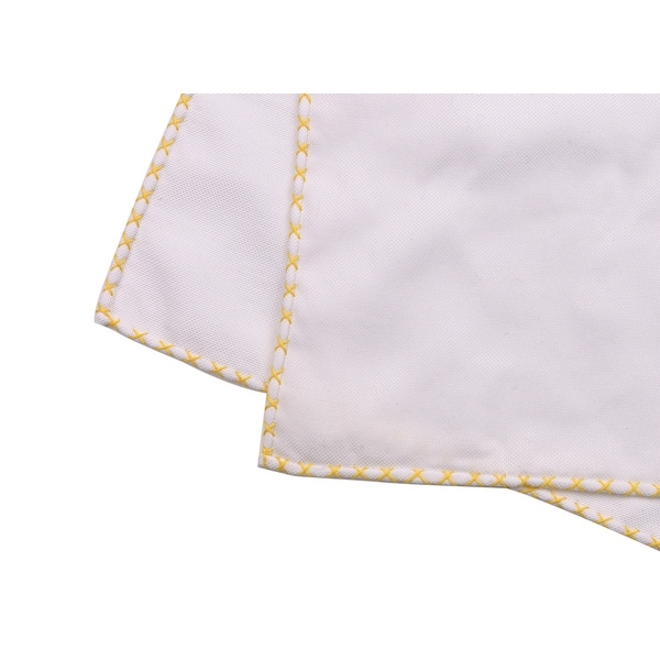 Brunello Cucinelli Mens Solid White Cotton Pocket Square One Size~Retail$225