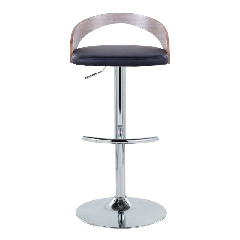 Grotto Adjustable Barstool with Chrome Base