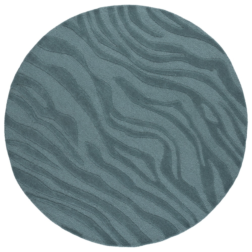 SAFAVIEH Handmade Ebony Ajka Zebra Wool & Viscose Rug