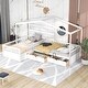 preview thumbnail 2 of 7, Solid Construction L-Shaped Platform Bed Twin Size House Platform Bed with Three Storage Drawers