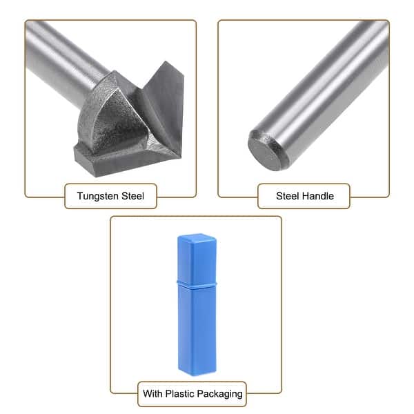 90 Degree 3D Making Router CNC Engraving V Groove Bits End Mill 6mm x 22mm Z2YYY