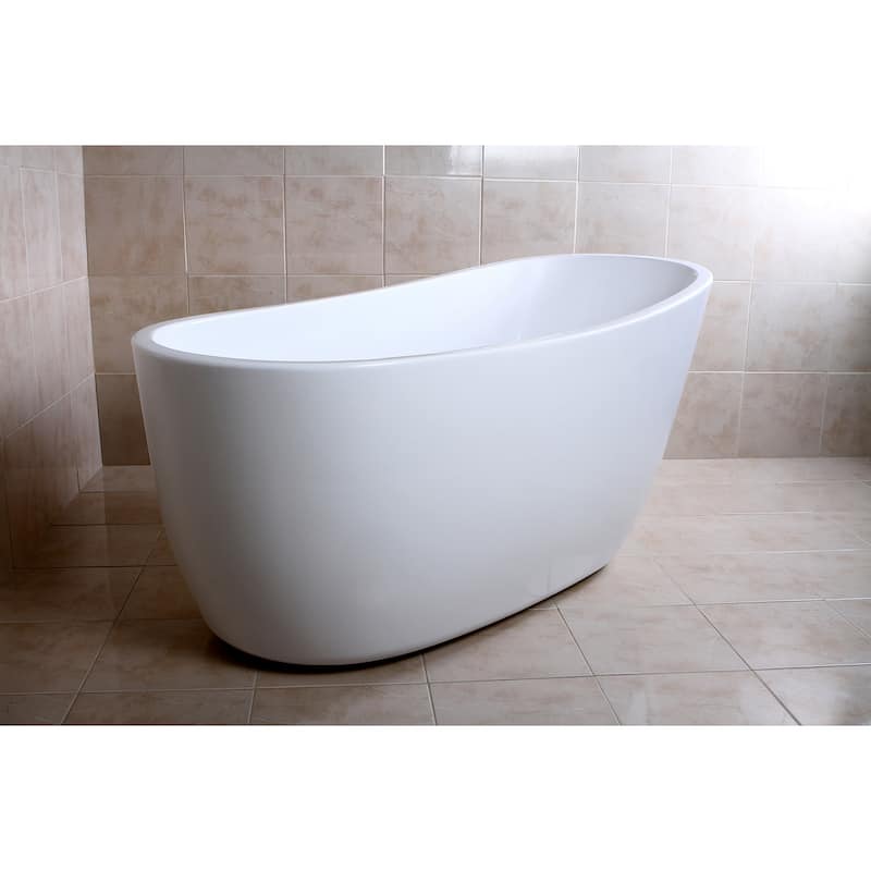 Kingston Brass Aqua Eden 59-1/16" Acrylic Soaking Bathtub for