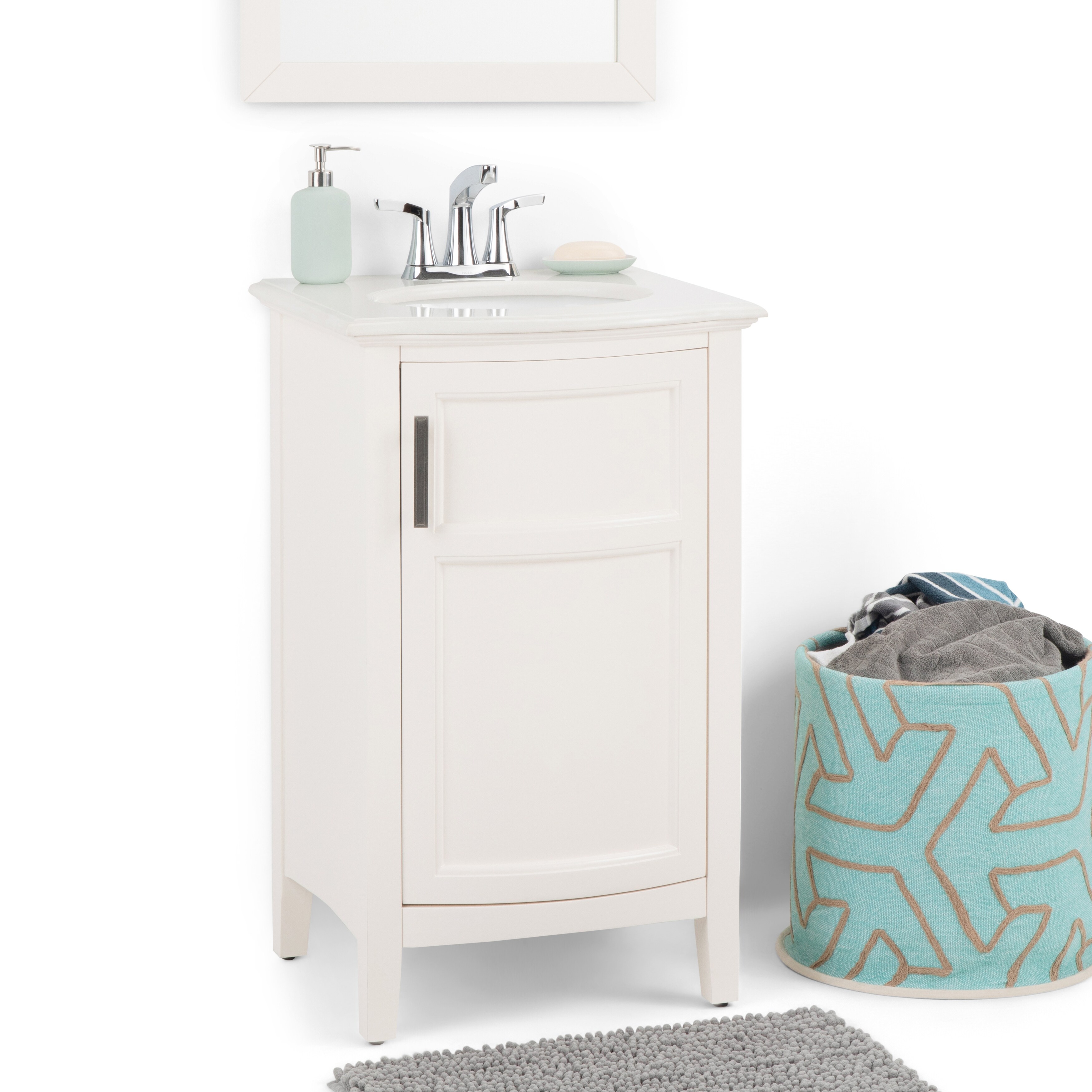Shop Wyndenhall Salem 20 Inch Contemporary Bath Vanity With Bombay White Engineered Quartz Marble Extra Thick Top On Sale Overstock 27621658