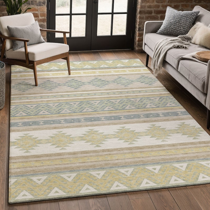Machine Washable Indoor/ Outdoor Global Heston Chantille Rug