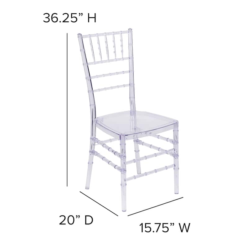 Crystal Ice Stacking Chiavari Chair (Set of 2) - N/A
