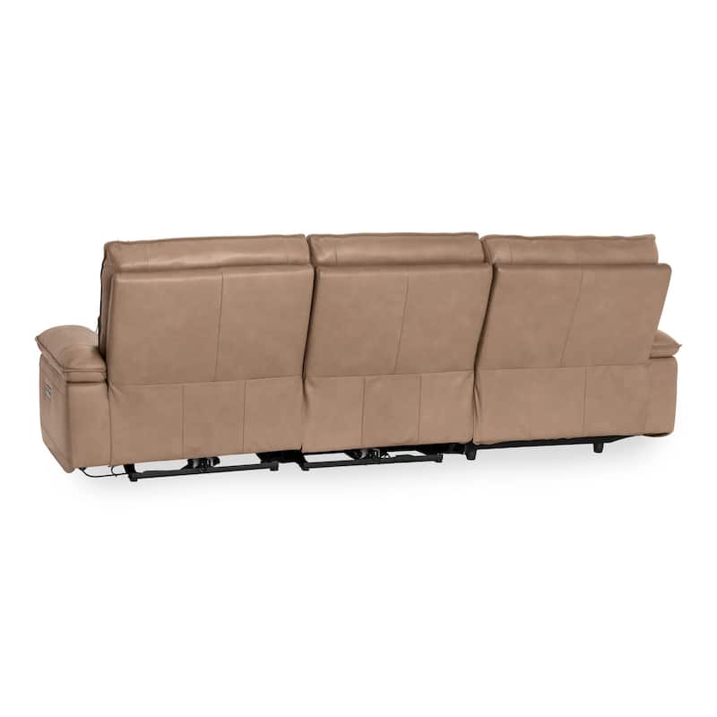 Classic Home Branford Leather Power Recliner Sectional Sofa