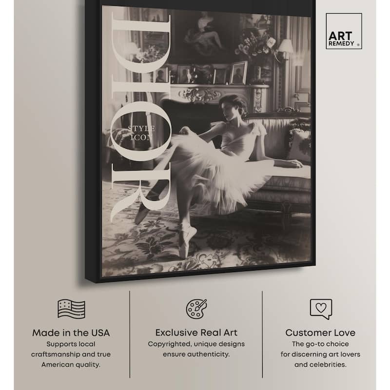 Style Ballerina Cover Canvas by Art Remedy