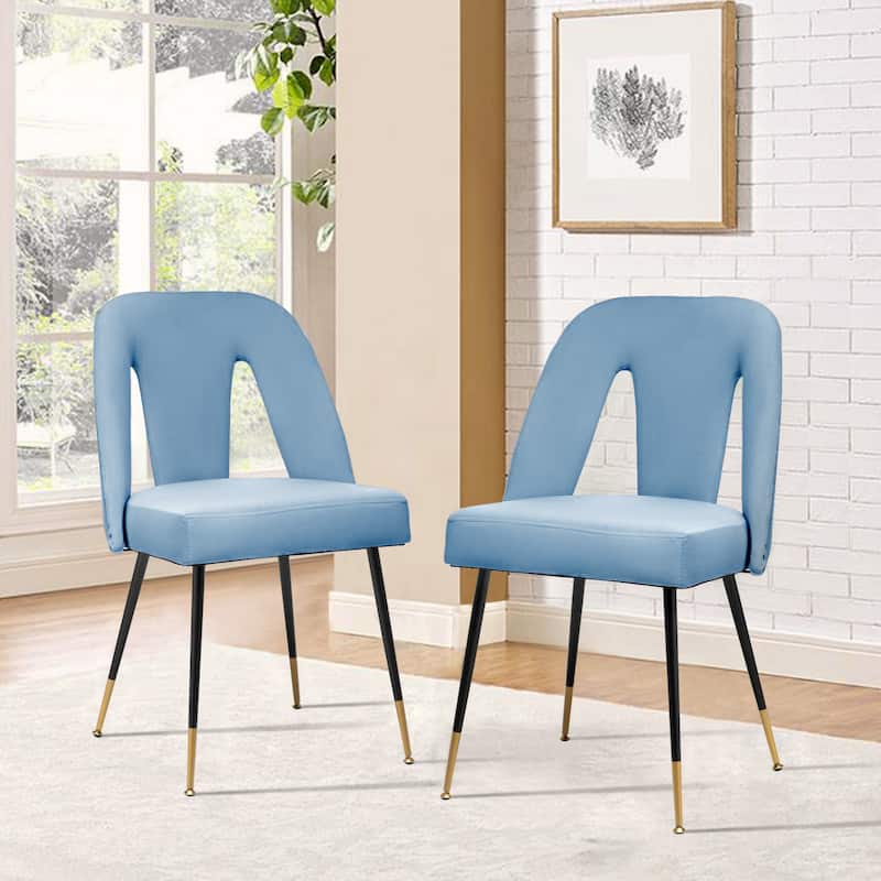 Modern Velvet Upholstered Dining Chairs Set of 6