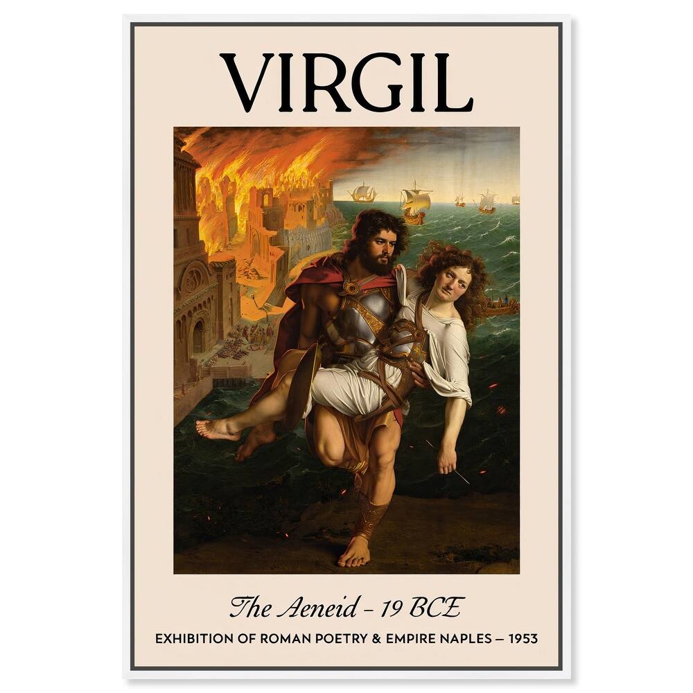 Burning of Troy Canvas by Art Remedy