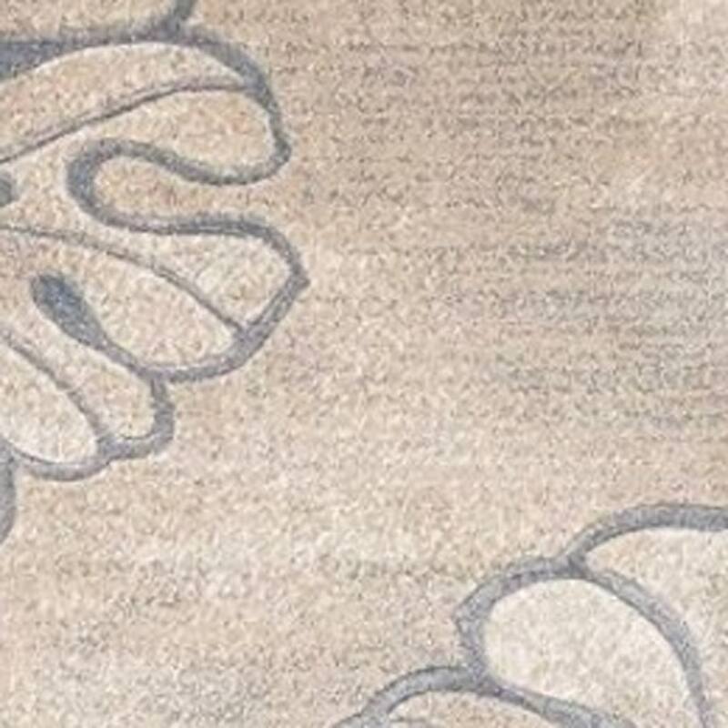 Kazob Power Loomed Abstract Floral Traditional Modern Non Skid Stain Resistant Area Rug By HomeRoots - 90' X '26' X '0.5