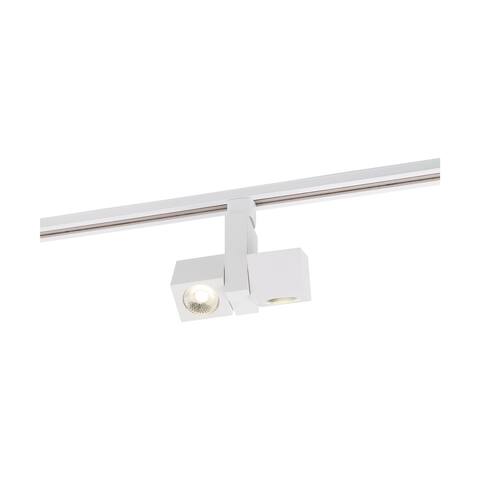 24 Watt LED Track Head Dual Square White 36 Degree Beam Angle