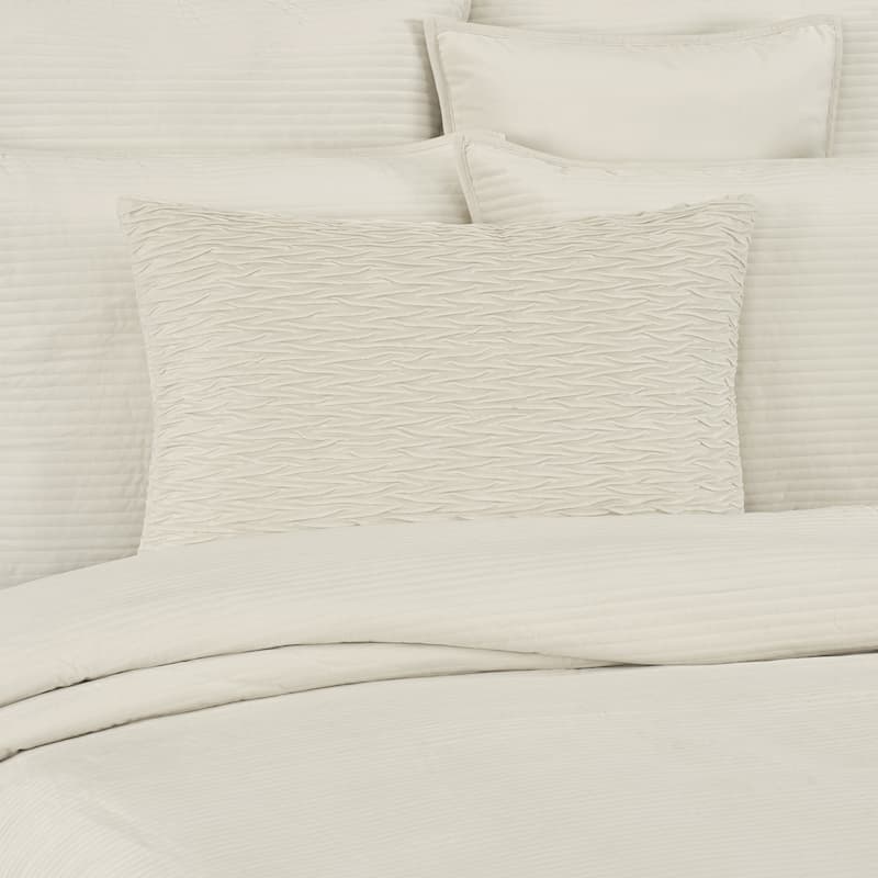 Townsend Ripple Pillow Lumbar Decorative Throw Pillow Cover - Ivory
