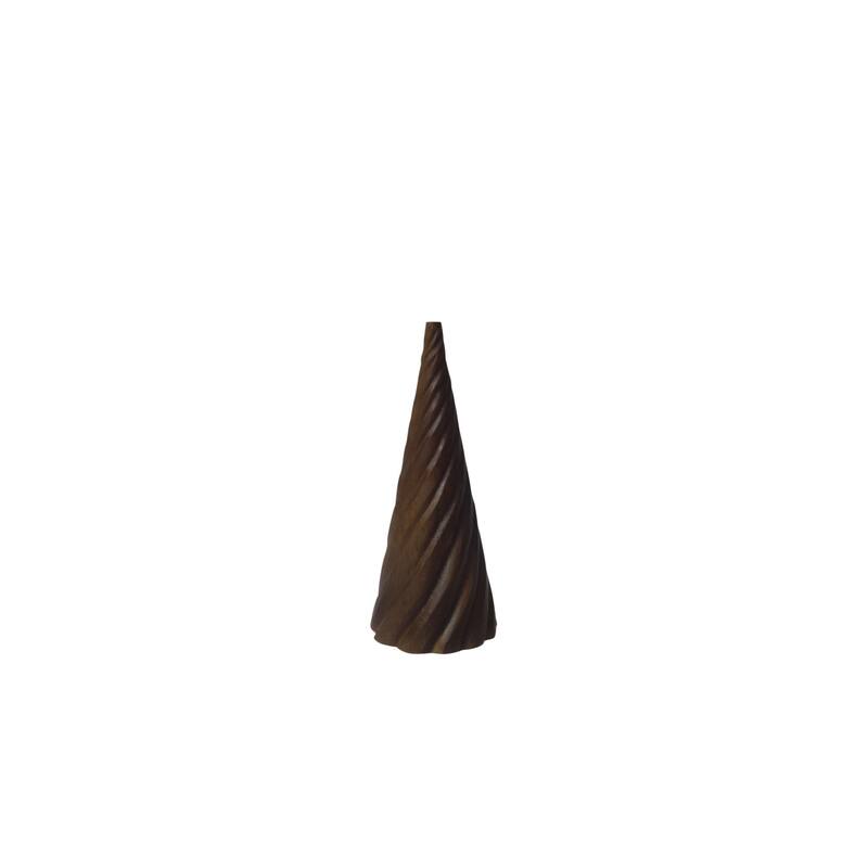 Extra Lg Christmas Tree w/Wavy Pattern Dark Walnut 7"H - Dark Walnut - Large