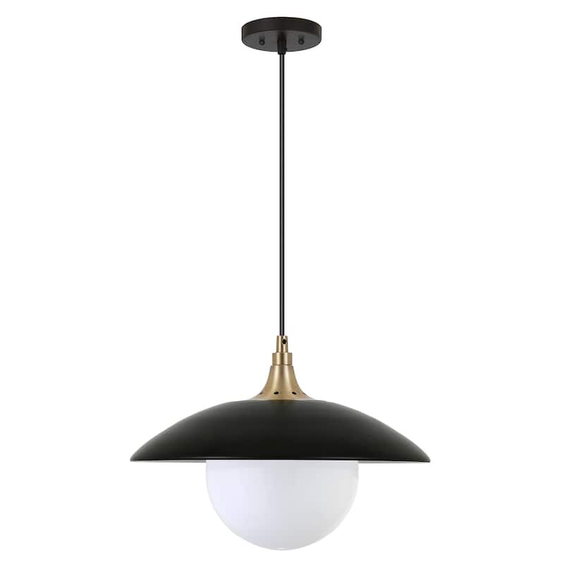 Alvia 14.5" Wide Pendant with Metal/Glass Shade - 14.5" Wide