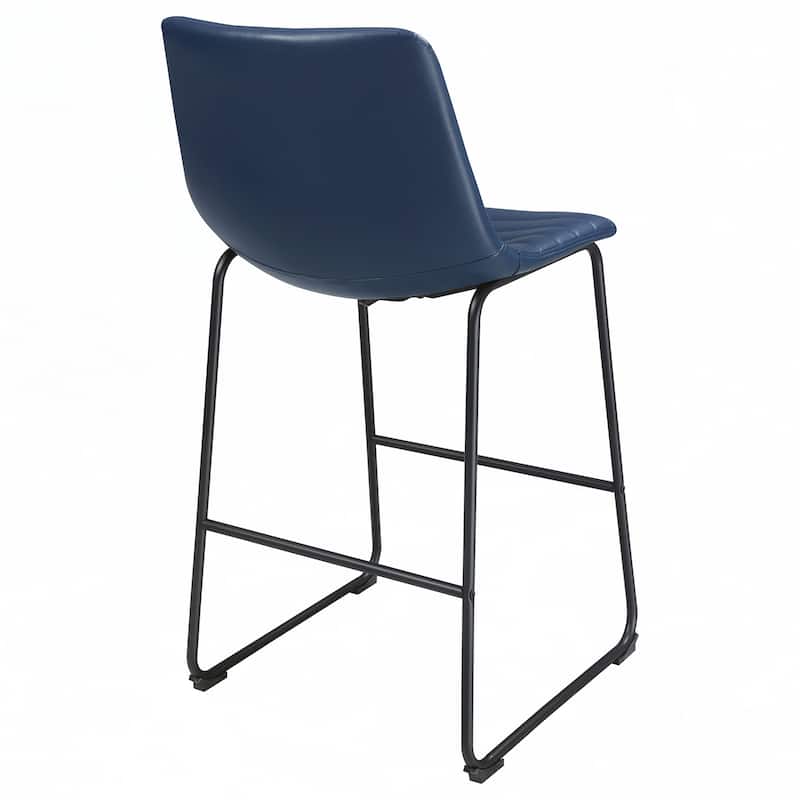 Blue Upholstered Bar Chair (Set of 2)