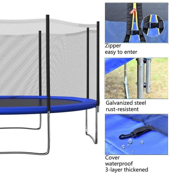 Aanbod Respect bodem High Life Round Backyard Trampoline with Safety Enclosure Net - Overstock -  34123733