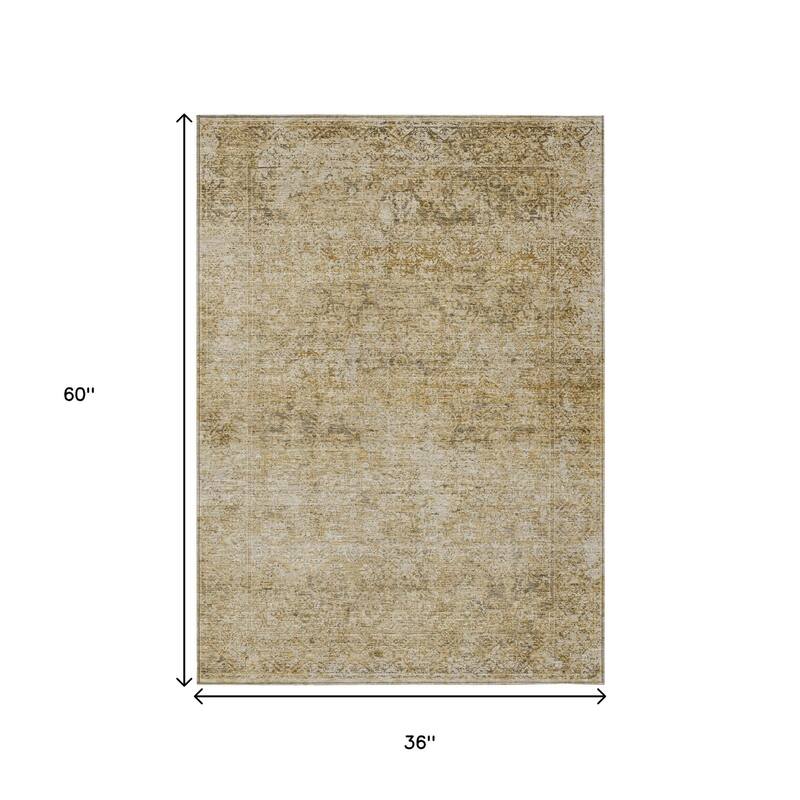 HomeRoots Abstract Traditional Rectangle Outdoor Rug