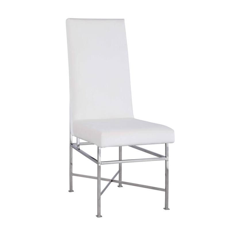 Somette Contemporary Side Chair with Steel Frame, Set of 2