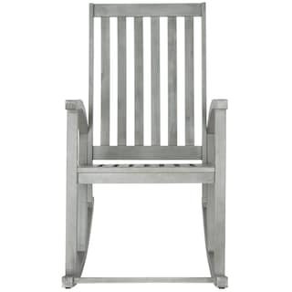 SAFAVIEH Clayton Brown Finish Acacia Wood Rocking Chair - 26"W x 34"D x 45"H