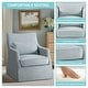 preview thumbnail 3 of 62, Martha Stewart London Upholstered Skirted Swivel Armchair with Lumbar Pillow