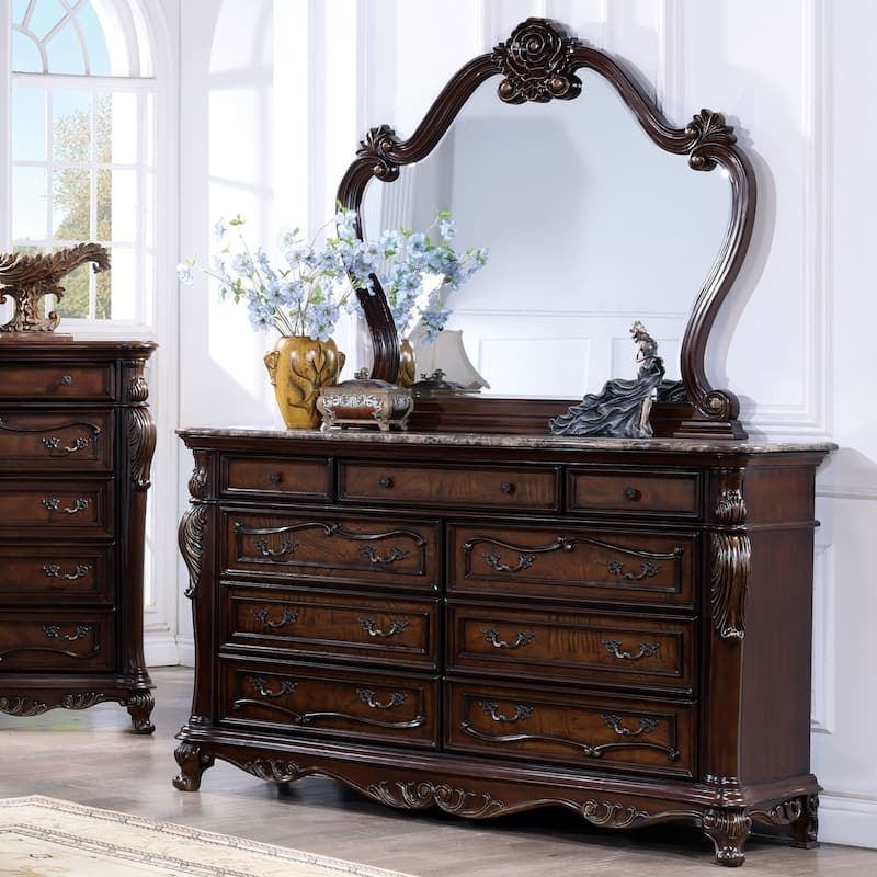 Furniture of America Eugene Traditional Solid Wood 5-Piece Panel Bedroom Set