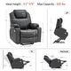 preview thumbnail 14 of 51, MCombo Large Power Lift Recliner Leather Chair with Massage, Heat, Cup Holders,Extended Footrest, Leather 7516