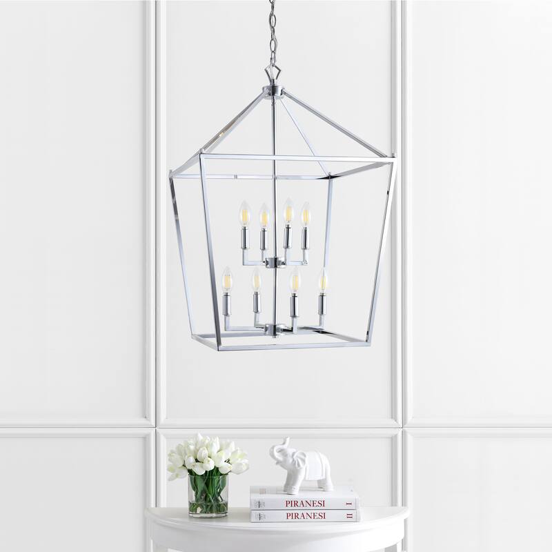 Marion Lantern Metal LED Pendant, by JONATHAN Y