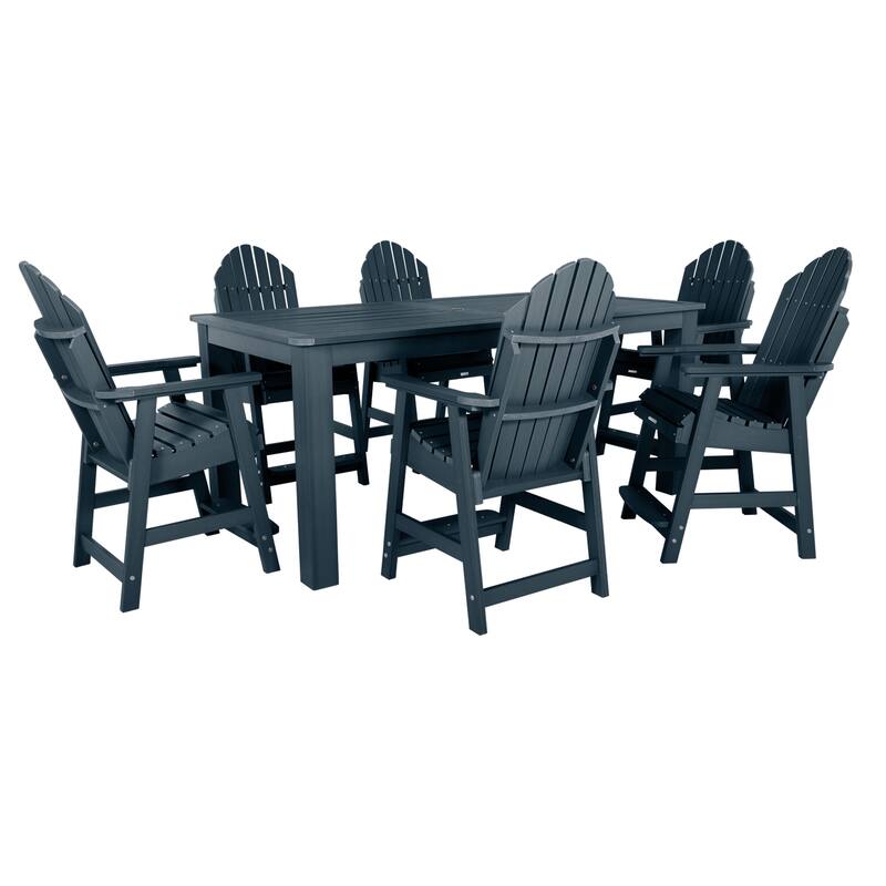 Hamilton Adirondack 7-Piece Outdoor Counter Height Dining Set - Federal Blue