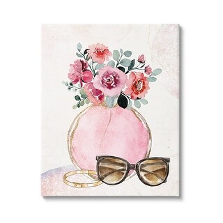 Stupell Pink Bouquet & Sunglasses Canvas Wall Art Design by Kim Allen ...