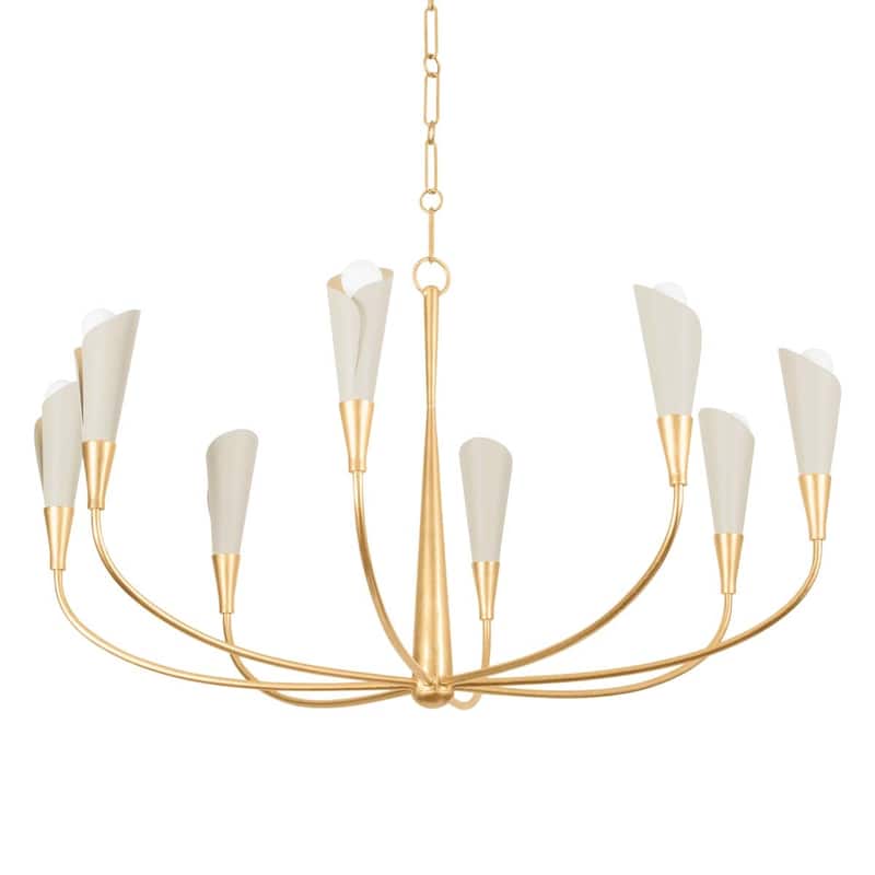 Hudson Valley Lighting 3158 Montrose 8 Light 44" Wide Chandelier - Vintage Gold Leaf / Soft Sand