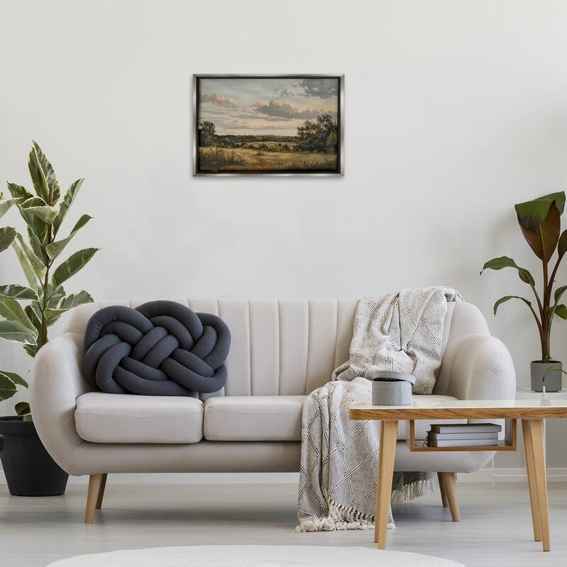 Stupell Evening Light Countryside Framed Floater Canvas Wall Art Design By LSR Creative Studio