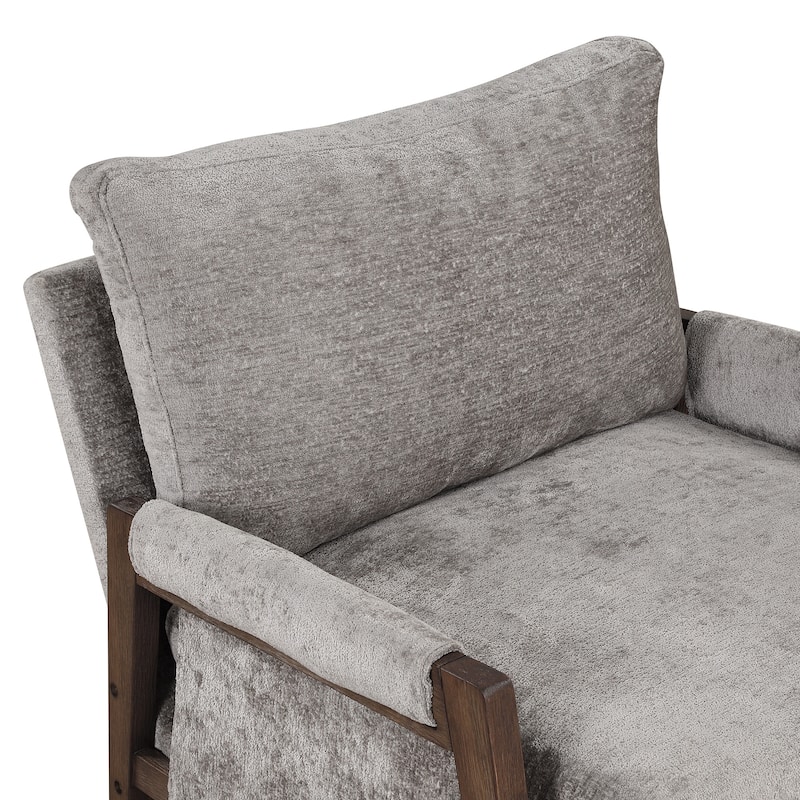 Mid-Century Velvet Accent Chair with Thick Seat Cushion for Living Room,Bedroom,Studio