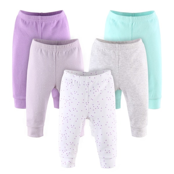 slide 1 of 1, The Peanutshell 5-Pack Pants Pastel Dot Print