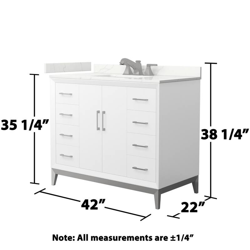 Wyndham Collection WCH818142S-QTZ-US3MXX Amici 42" Free Standing