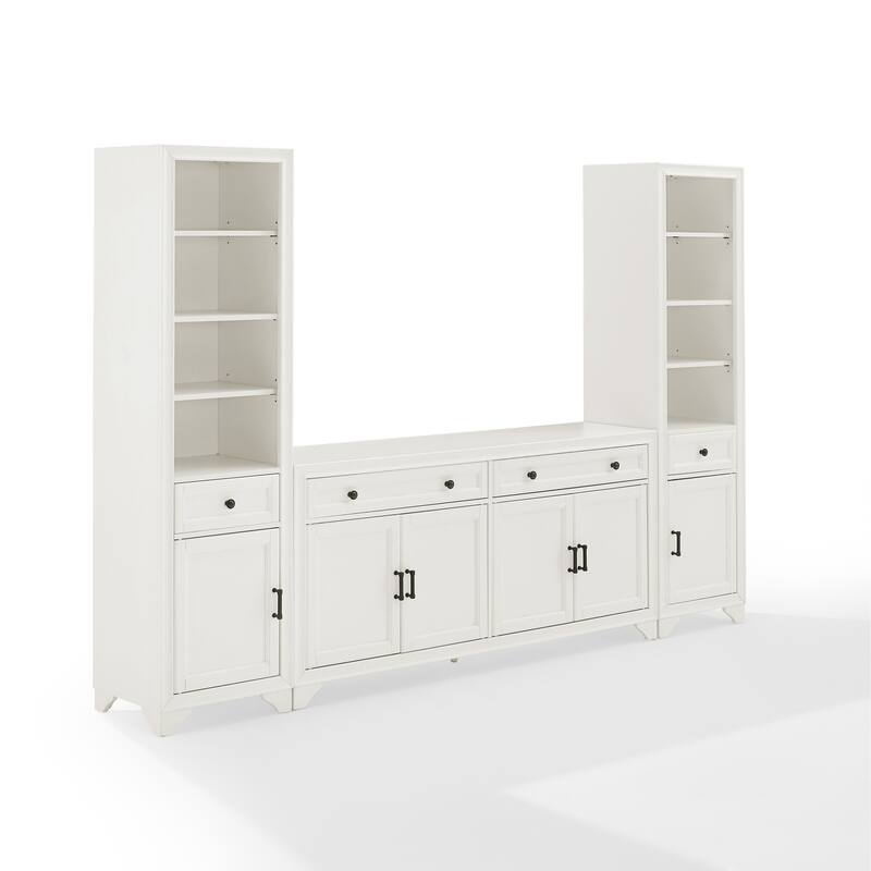 Crosley Tara 3Pc Sideboard And Bookcase Set - 15"x97"x67.63"