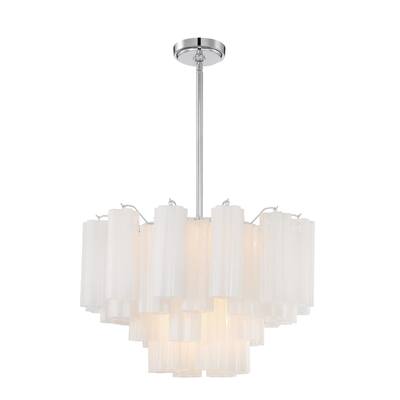 Addis 9 Light Polished Chrome Chandelier - 22"W x 14.25"H x 22"D