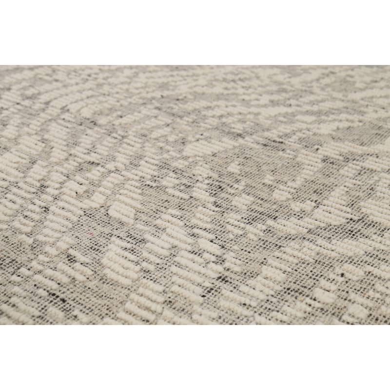 All-Over Abstract Moroccan Modern Area Rug Handmade Wool Carpet - 4'10"x 8'0"