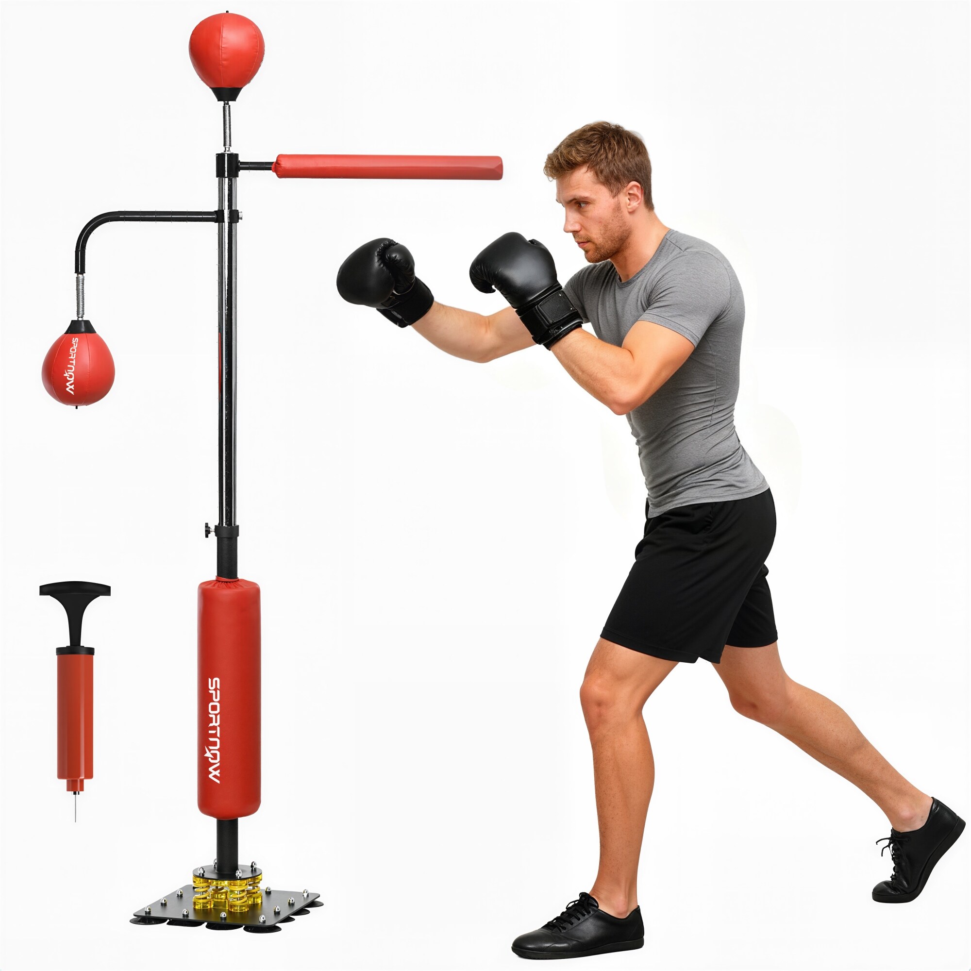 Soozier Boxing Bag Freestanding Punching Bag, Height Adjustable